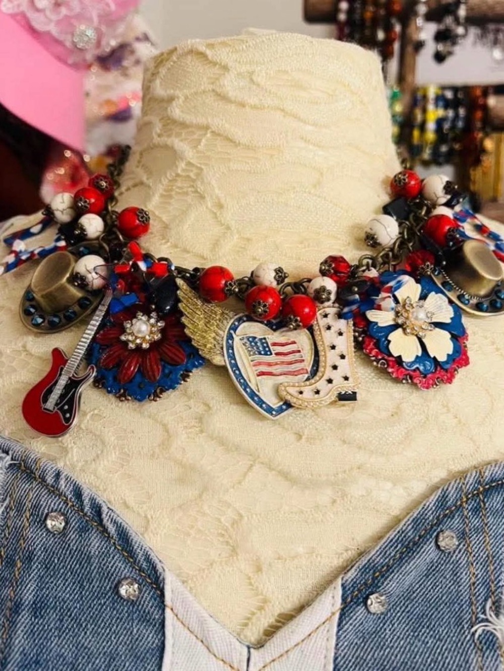 Patriot Cowgirl Necklace